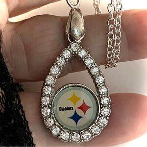 PITTSBURGH STEELERS INSPIRED NECKLACE teardrop